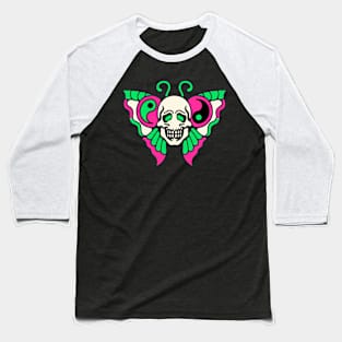 Butterfly skull yinyang Baseball T-Shirt